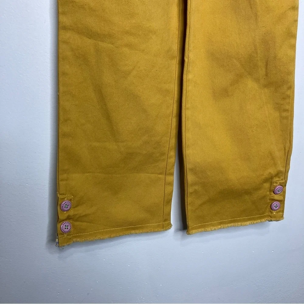 Matilda Jane New Path Bottoms mustard Yellow suspenders size 6 new with tags‎